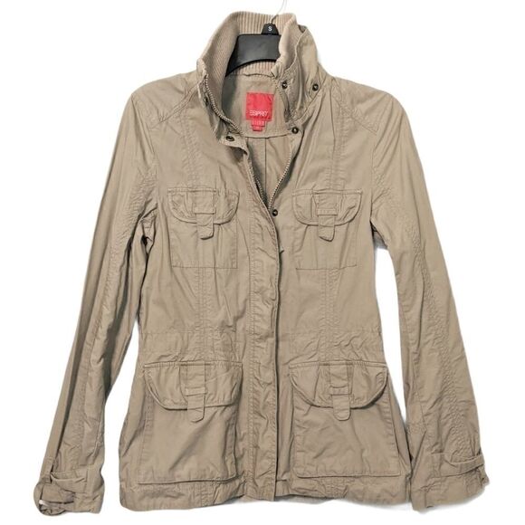 Esprit Khaki Lightweight Utility Jacket Size XS - Picture 1 of 7